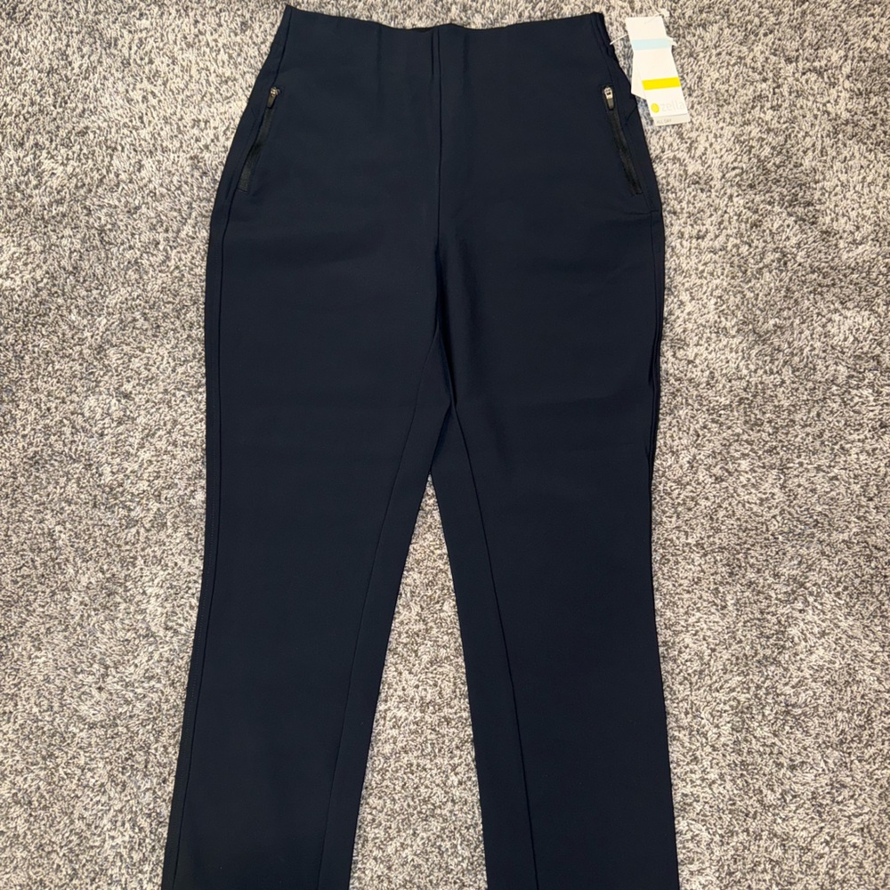 Zella Midnight Black Zippered Pants